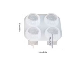 Molde silicona 4 frutillas